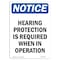 Signmission OSHA Notice Sign, Hearing Protection Is Required, 10in X 7in Rigid Plastic, 7" W, 10" H, Portrait OS-NS-P-710-V-13362 - alternate 1